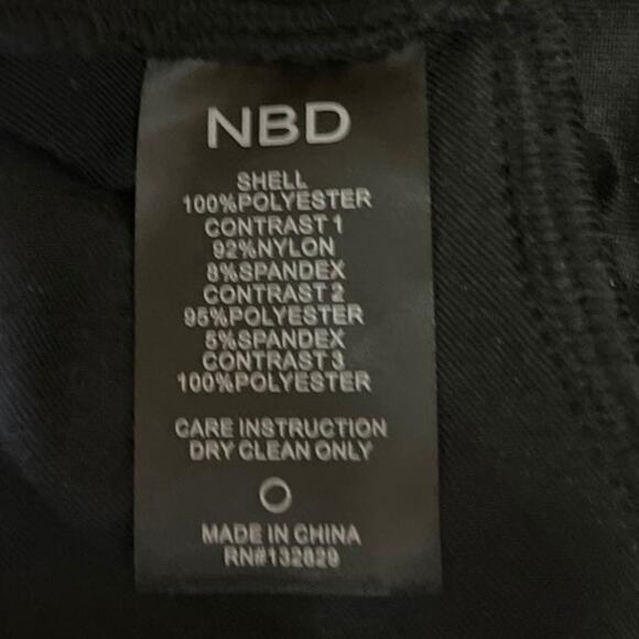 NBD Black Mesh Velour Velvet Long Sleeve Lace Up Crop Peplum Blouse Top Size S - Picture 4 of 4